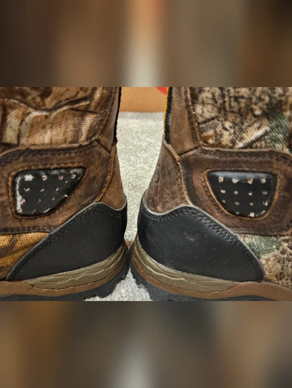 Rocky Kids Camo Waterproof Boots with Orange Lining
